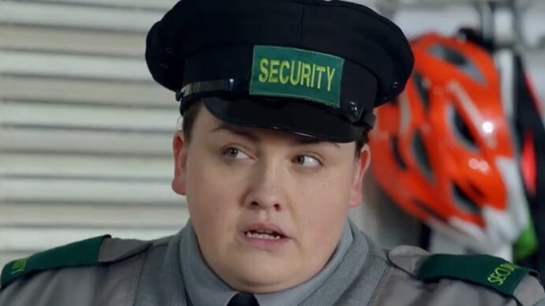 Jessica Gunning as security guard Donna in Trollied