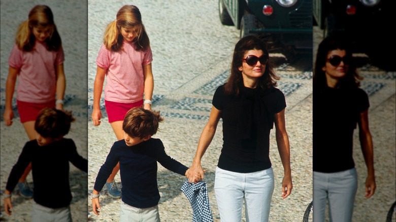 Jackie Kennedy with her children