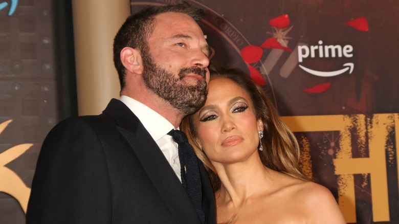 Ben Affleck and Jennifer Lopez hugging