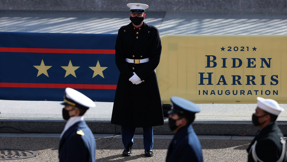 Color Guard troops at Biden inauguration