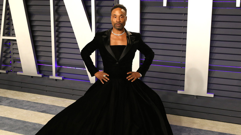 Billy Porter posing in dress