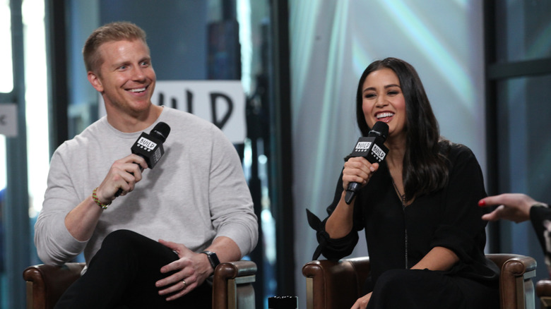 Catherine and Sean Lowe speaking in an interview