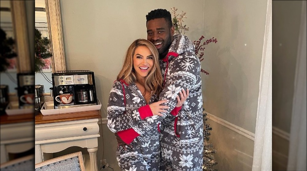 Chrishell Stause and Keo Motsepe on Christmas