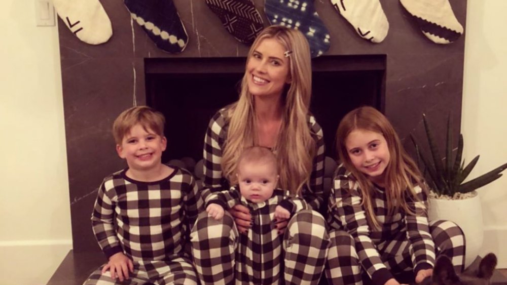 Christina Anstead and her kids in matching pajamas