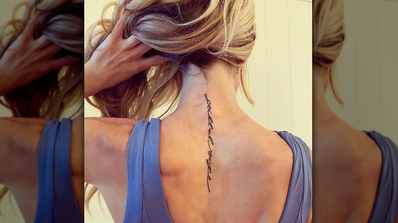 Christina Haack's neck tattoo