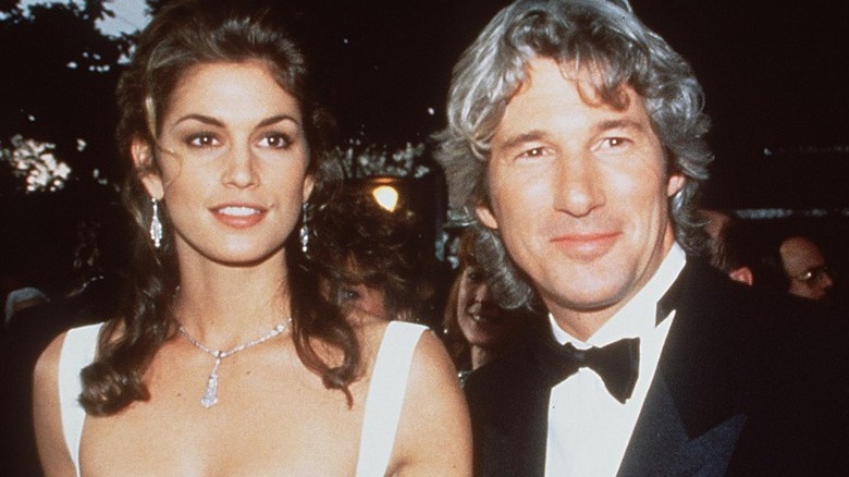 Cindy Crawford and Richard Gere smiling