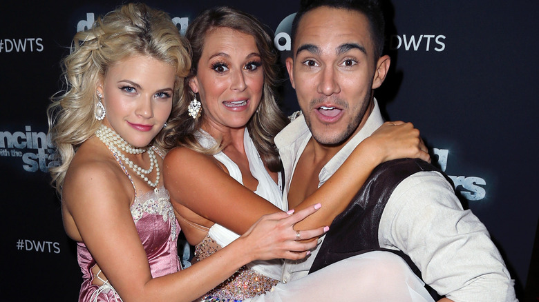 Witney Carson Alexa PenaVega Carlos PenaVega dance pose