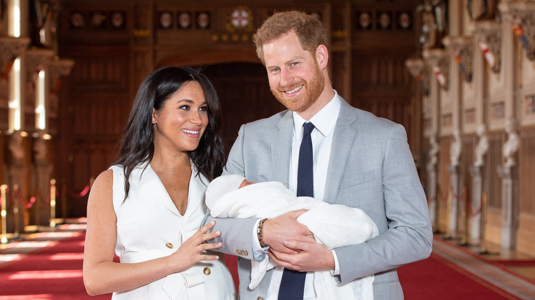 Prince Harry holding baby Archie