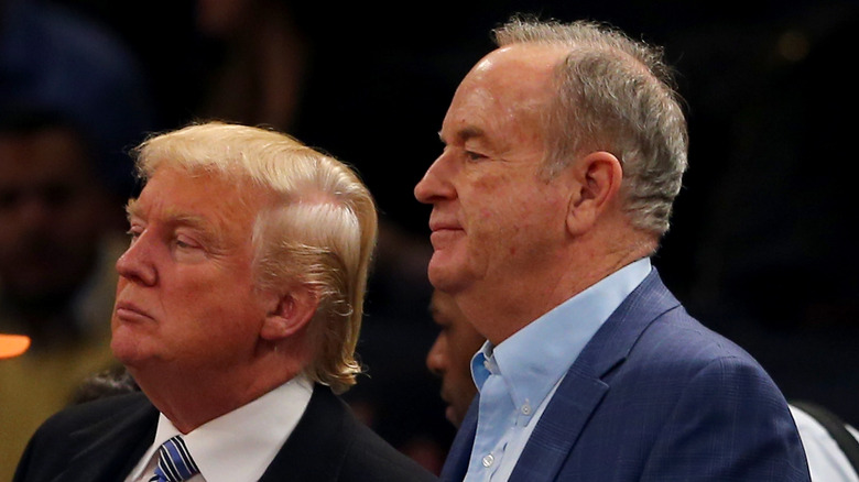 Donald Trump and Bill O'Reilly Knicks game 2014