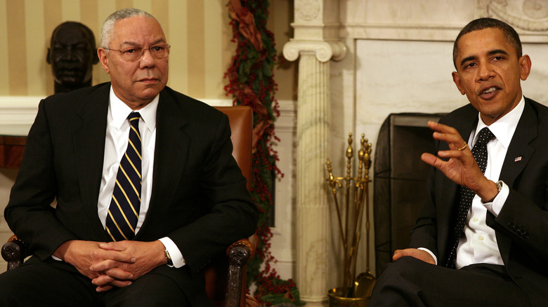 Colin Powell with Barack Obama