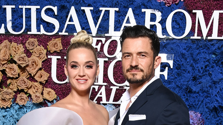 Orlando Bloom and wife Katy Perry all decked out at an event for UNICEF