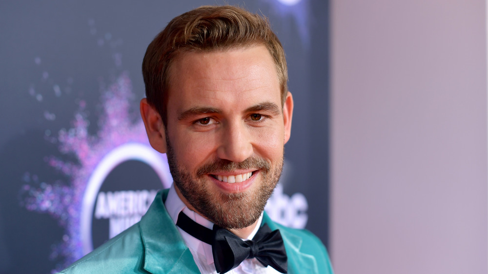 Nick Viall in green tuxedo