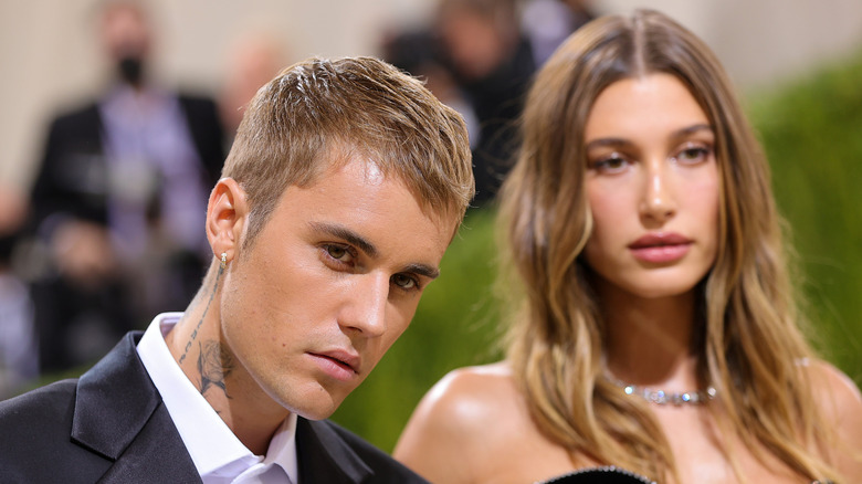 Hailey and Justin Bieber on the red carpet