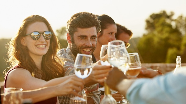 Friends sharing a toast