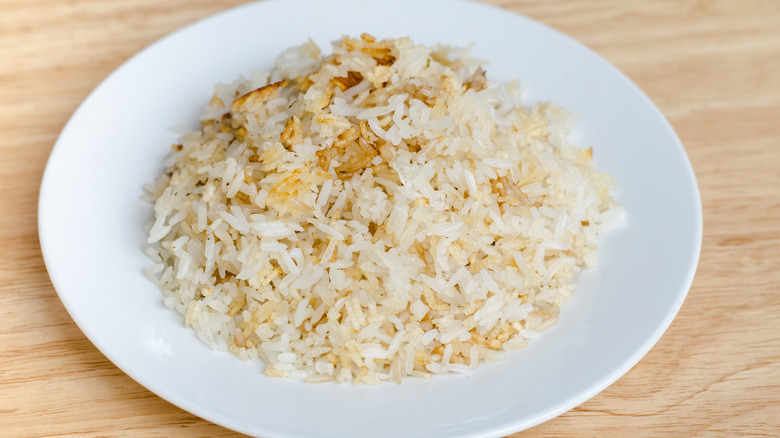 Plate of pegao rice