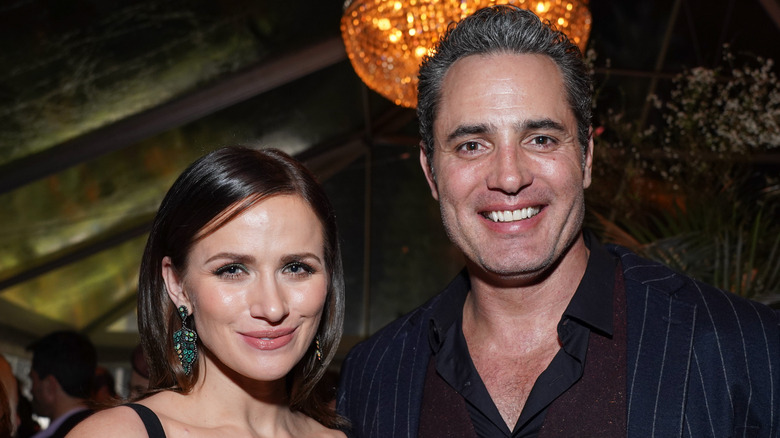 Shantel VanSanten and Victor Webster smiling