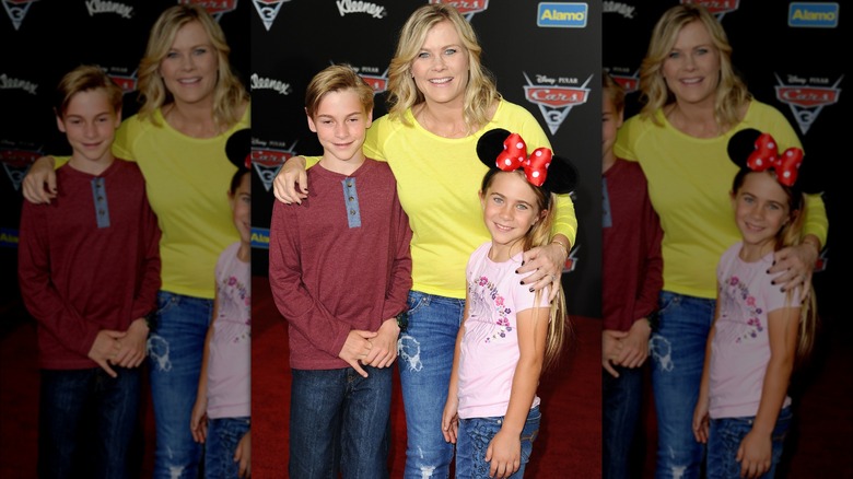 Alison Sweeney with her children.