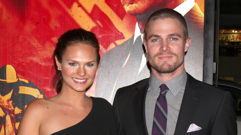 Stephen Amell and wife at event