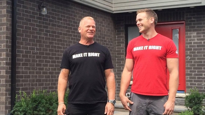 Mike Holmes with his son 