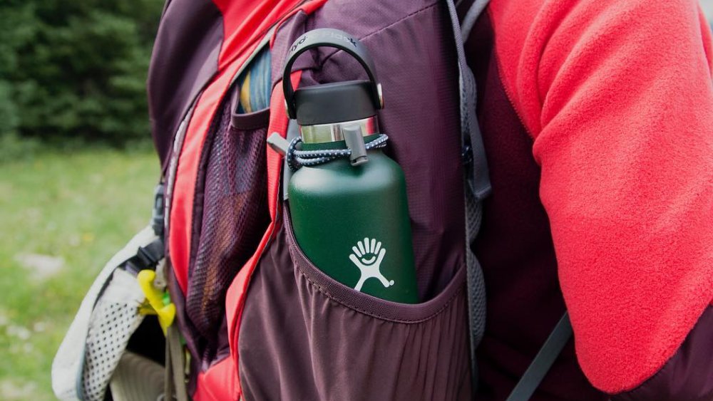 Hydro Flask as carried by a hiker