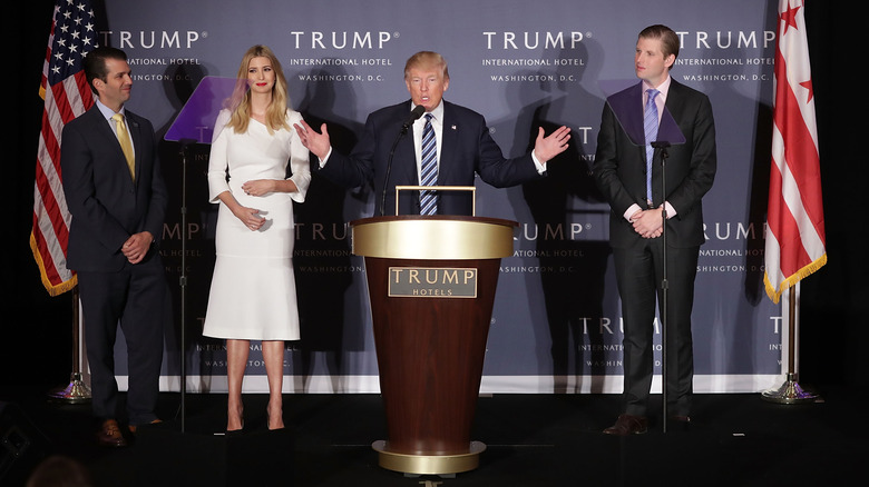 Trump family at event