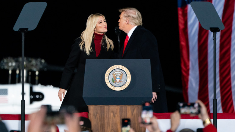 Ivanka Trump and Donald Trump at event