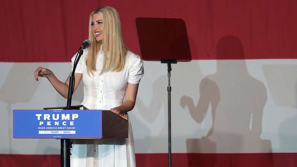 Ivanka Trump supporting her father Donald Trump