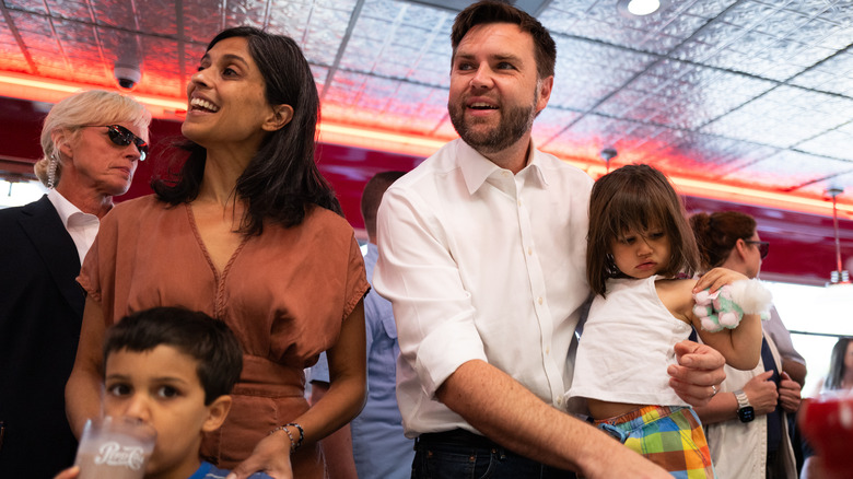 Usha and JD Vance with their kids