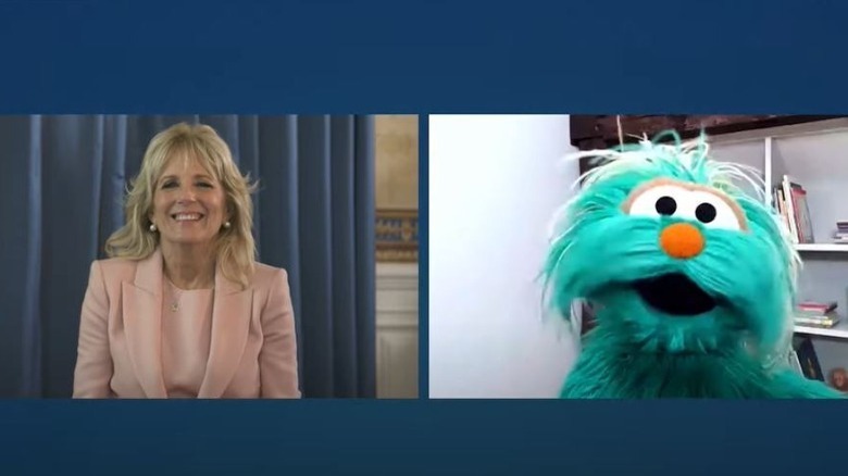 Jill Biden, Rosita, on Zoom