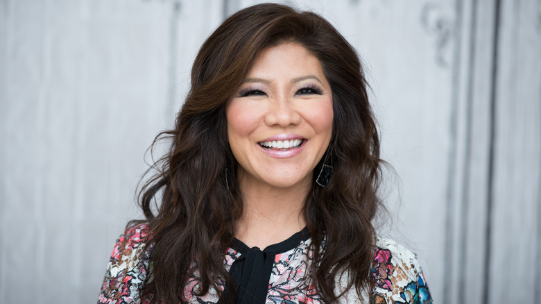 Julie Chen smiles on the red carpet
