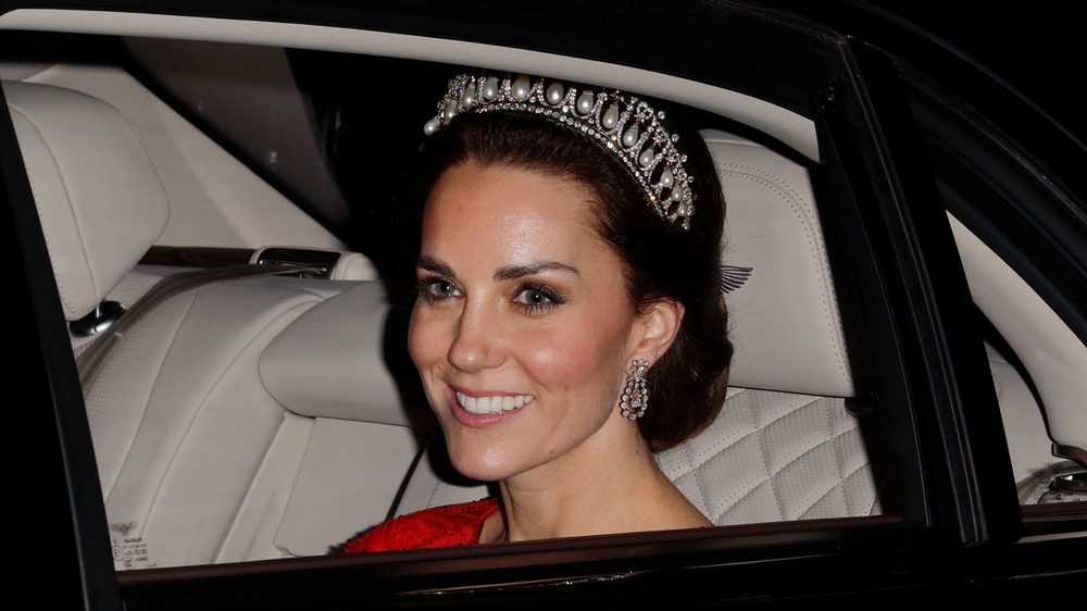 Kate Middleton wearing a tiara