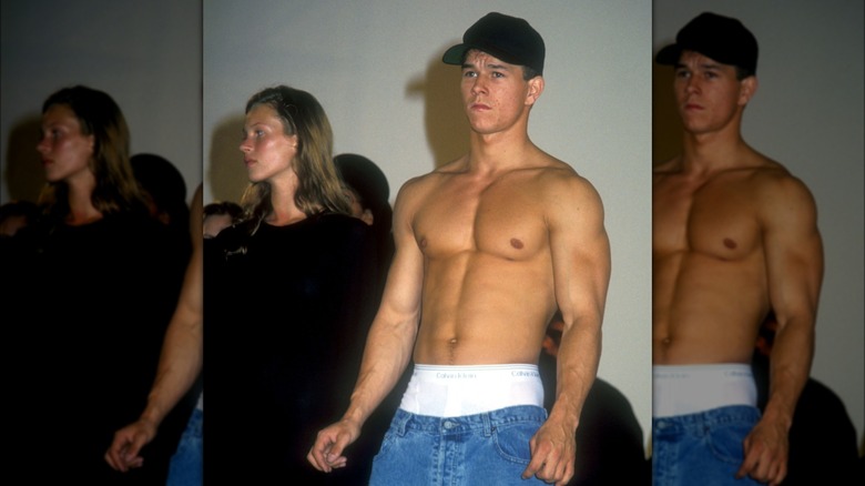 Kate Moss and Marky Mark behind the scenes