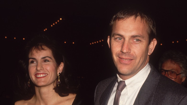 Kevin Costner and his first wife Cindy Silva at an event.