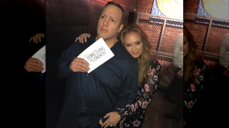 Kevin James and Leah Remini being goofy