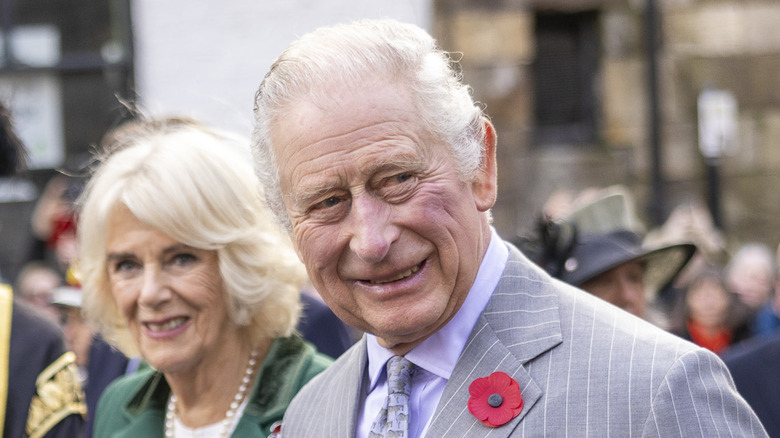 King Charles and Queen consort Camilla smiling