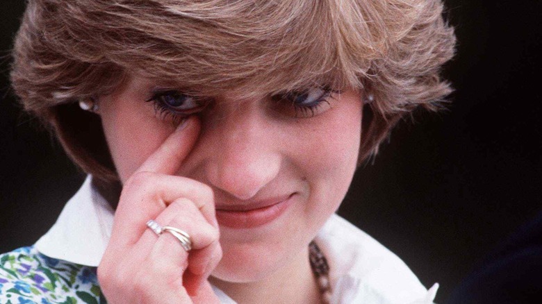 Princess Diana crying