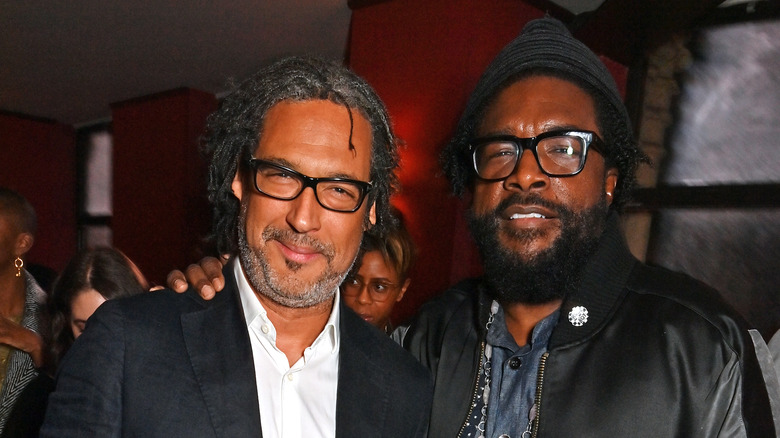 David Olusoga poses alongside Questlove