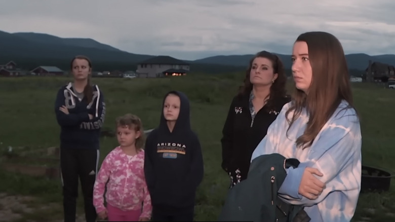 Robyn Brown and her children gathering to say goodbye to Christine