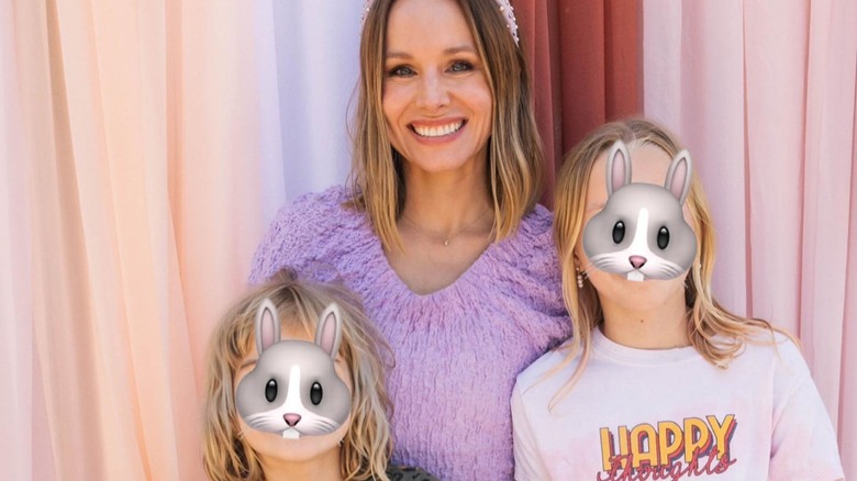 Kristen Bell and her two daughters