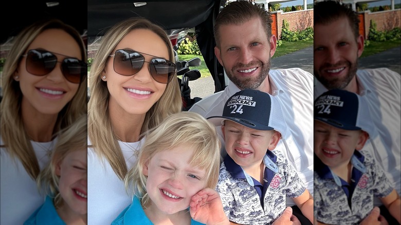 Lara and Eric Trump with their kids