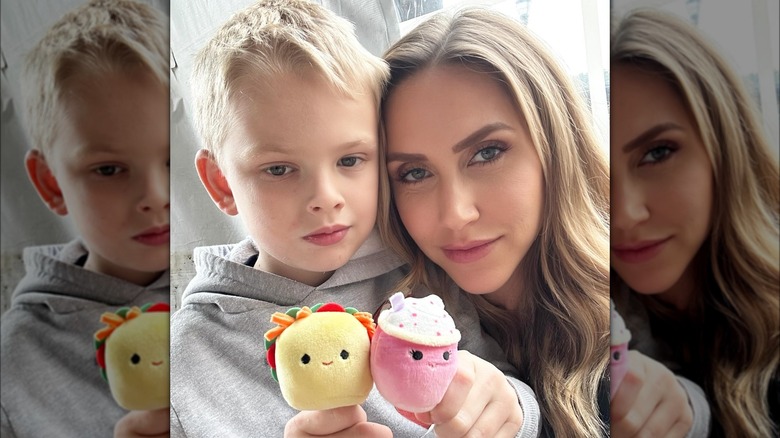 Lara Trump posing with son Luke