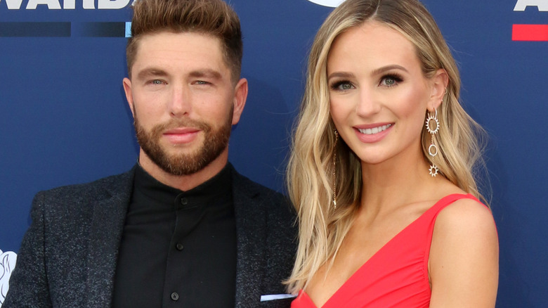 Lauren Bushnell and Chris Lane smiling