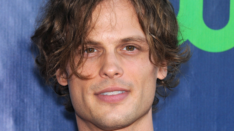 Matthew Gray Gubler open mouth smile