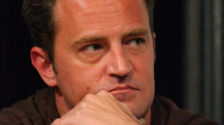 Matthew Perry looking pensive