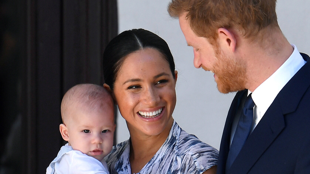 Meghan Markle holding Baby Archie 