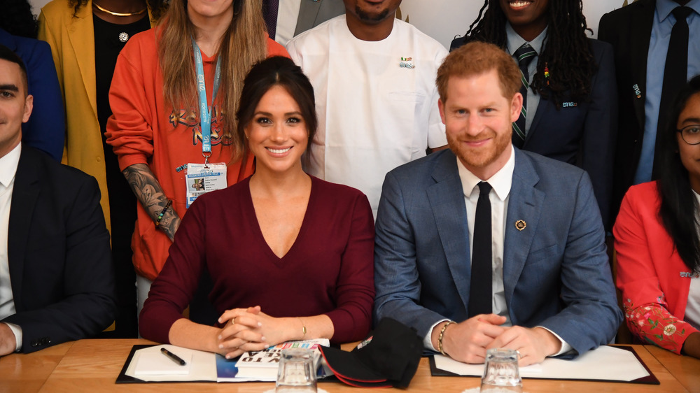 Meghan Markle and Prince Harry sitting