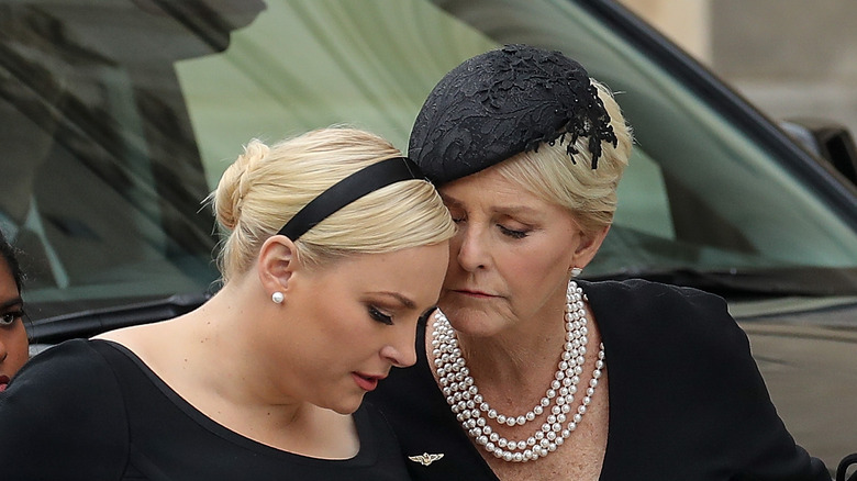 Meghan McCain and mother Cindy at John McCain's funeral