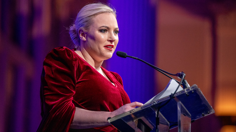 Meghan McCain speaking at an event