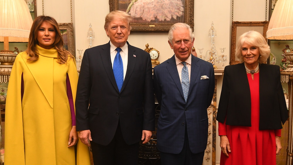 Melania Trump meets the British royal family 