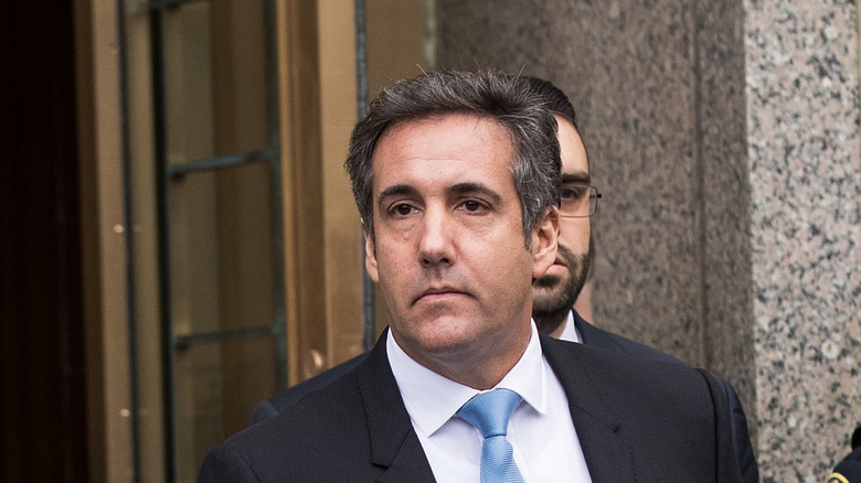 Michael Cohen leaving a New York Courthouse